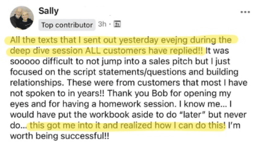 Testimonial screenshot 2
