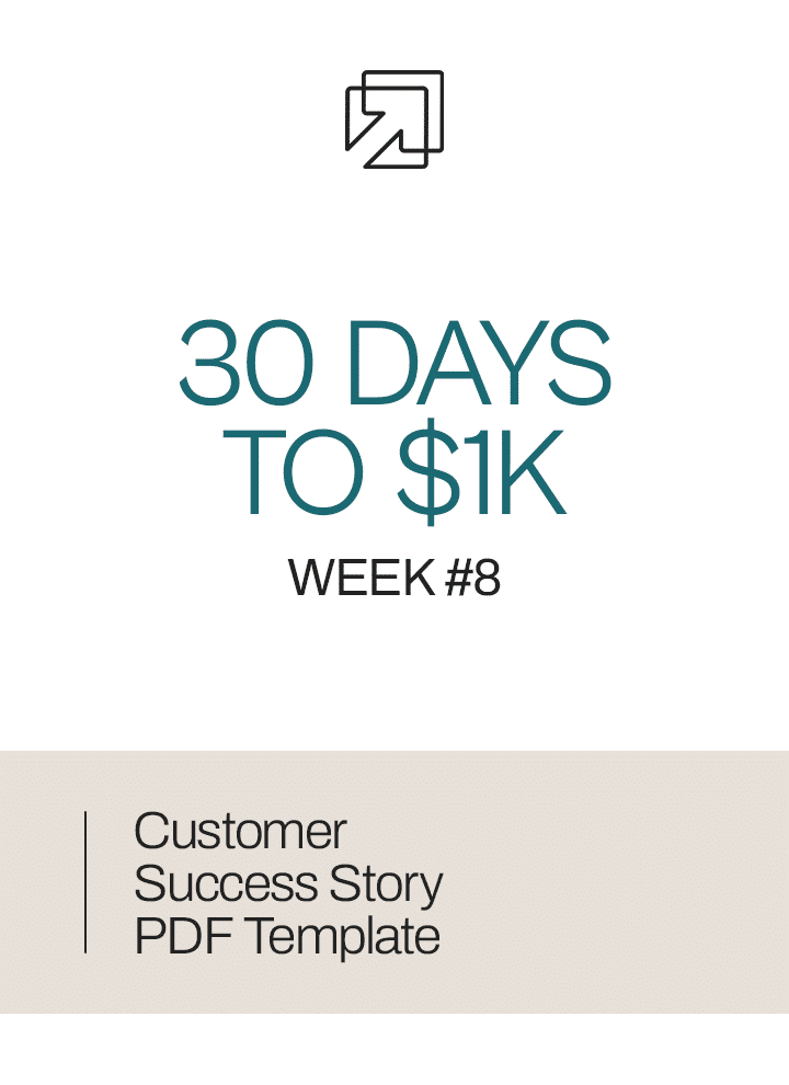 30 Days to $1k Sales Plan Calculator